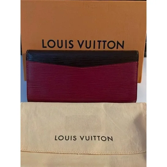 RARE Louis Vuitton EPI Electric TriColor Porte Feuille Flore Leather Wallet EUC - Picture 3 of 16